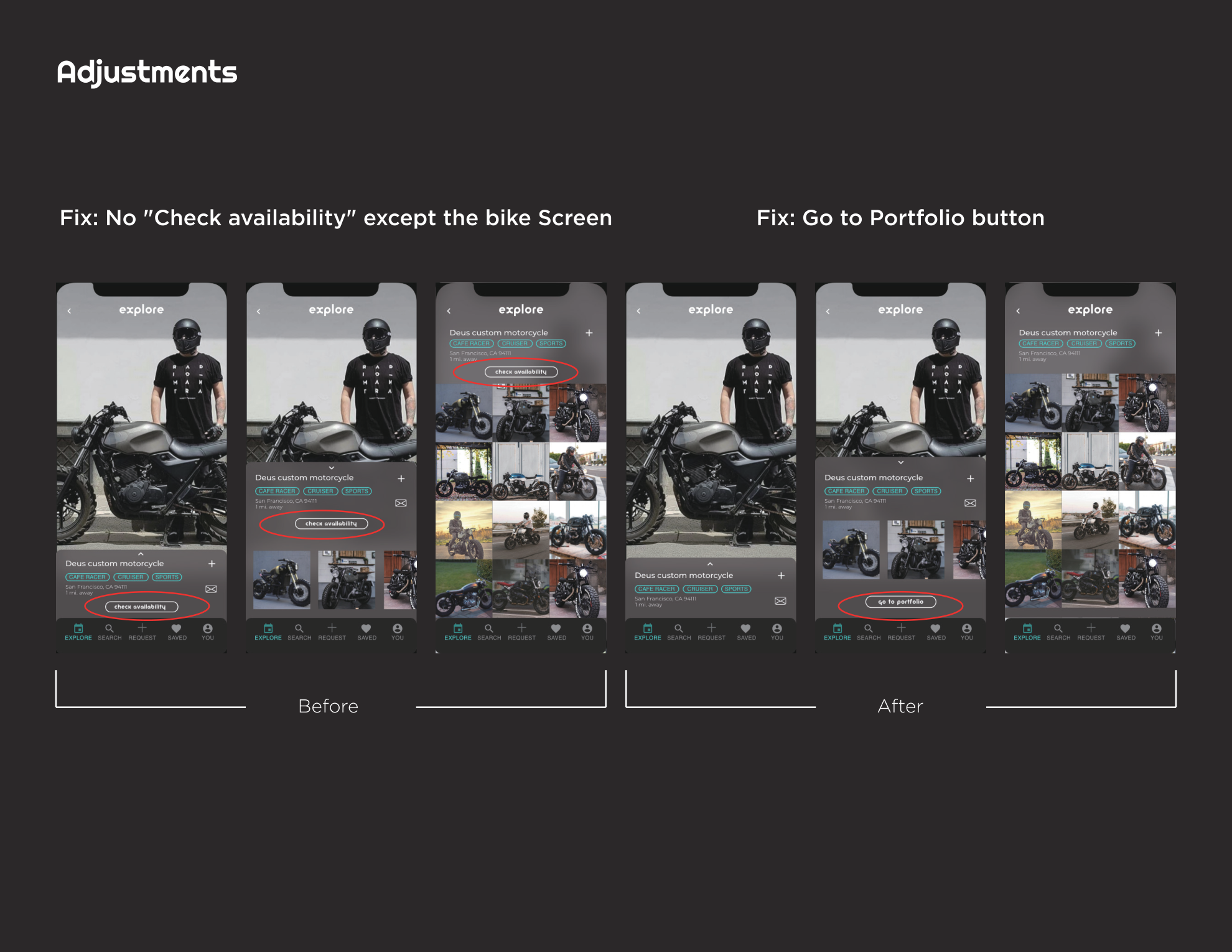 UI adjustments — availability fix