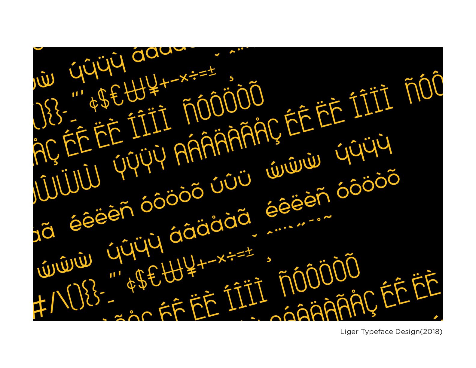 Liger typeface — final specimen
